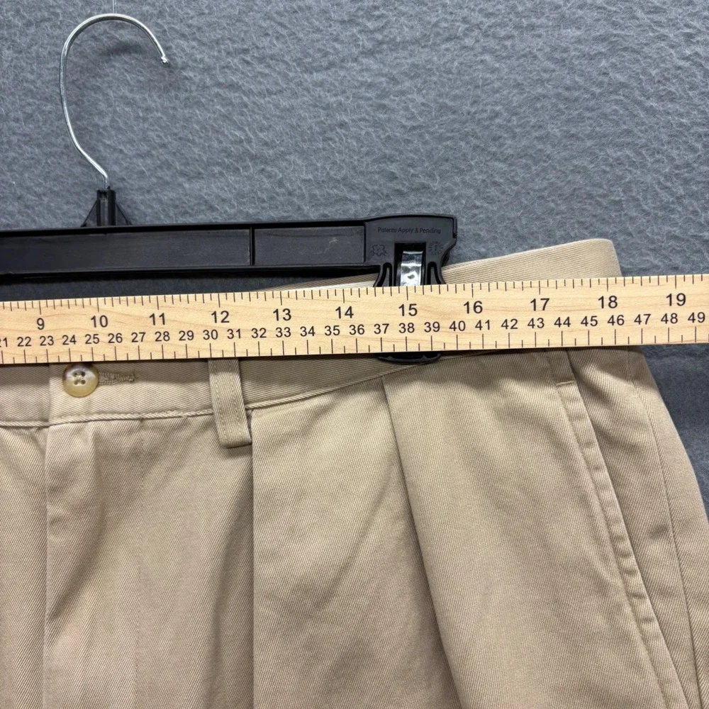 Polo Ralph Lauren Whitman Chino Khaki Pleated Relaxed Fit Mens Pants 36x32 NEW